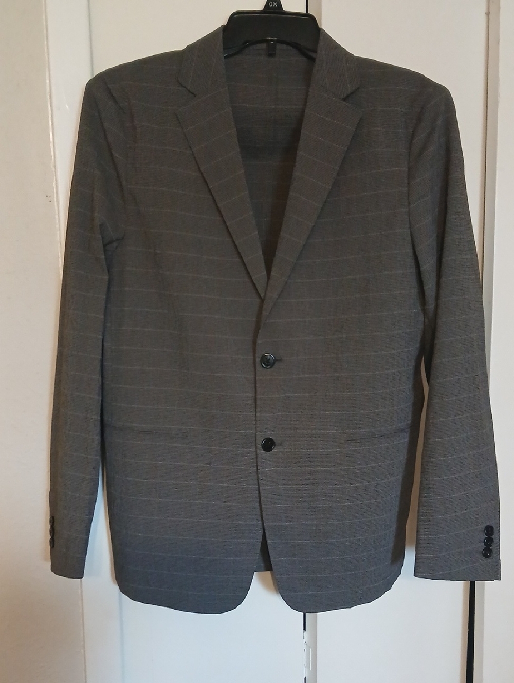 Theory Men's Gray Windowpane Blazer